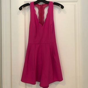 LUSH pink scallop romper